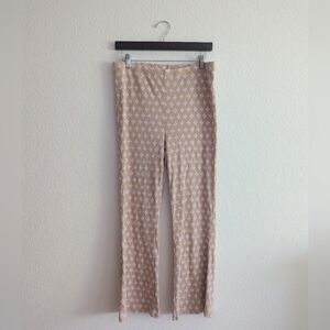 Aerie Tan Patterned Ribbed Leggings